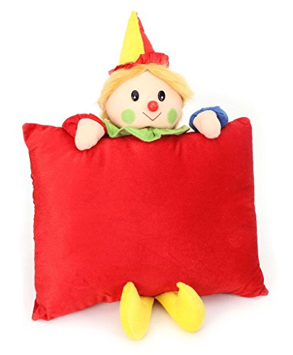 Image of Tickles Stuffed Soft Jocker Cushion Toy Pillow Car (Size: 33 cm Color: Red)