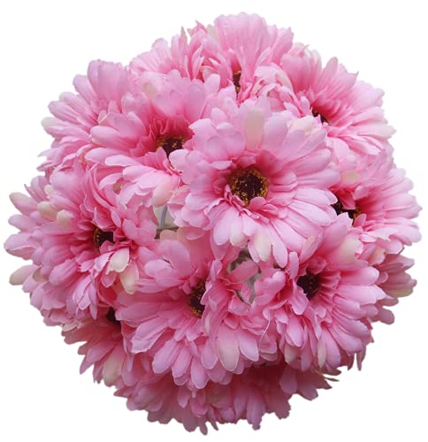 UICerland Lot de 15 Fleurs artificielles en Soie à Tige Unique pour fête de Mariage, Bricolage, Flore, décoration extérieure, intérieur, Maison, Jardin,...