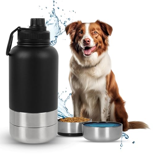 Trinkflasche mit integriertem Napf