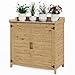 Produktbild Bealife Pflanztisch mit Unterschrank, Gartenschrank mit Arbeitsplatte mit 1 Bewegbarer Einlegeboden für den Innen- und Außenbereich (Natur, 48T x 98B x 95H)