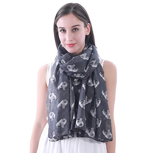 Pomeranian Dog Print Women's Scarf Shawl Wrap Lightweight
