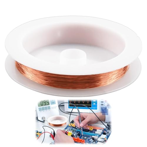 Copper Wire 0,1 mm x 100 m Kupferdraht für Spulen & Elektrotechnik, Kupferkabel für Wicklungen, DIY-Projekte, Motoren & Transformatoren