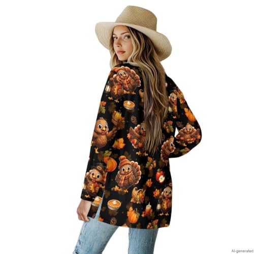 Image of Cardigan Sweaters for Women Long Sleeve Cardigan Soft Drape Open Front Fall Dusters V-Neck Jackets Dressy Loose Coat