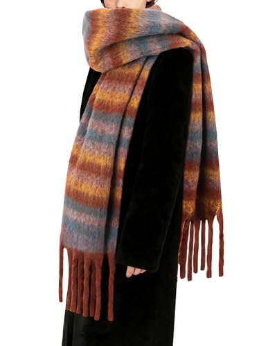 Darller Winter Scarf for Women Large Chunky Plaid Scarves Oversized
