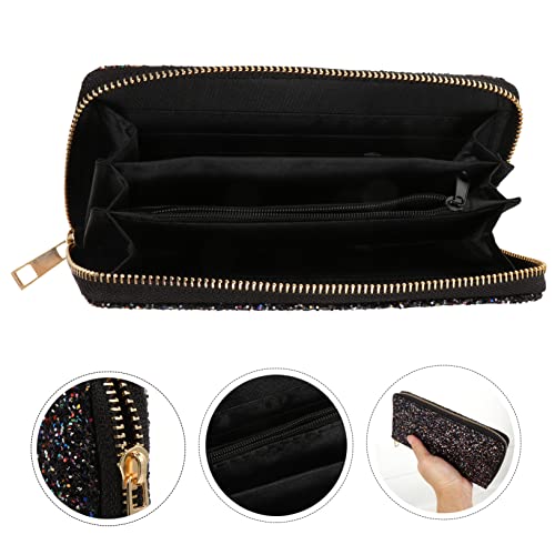 LIFKOME Elegant Women Wallet Zippered Handbag Shiny Wallet for Women Purse Fashionable Crossbody Purse2