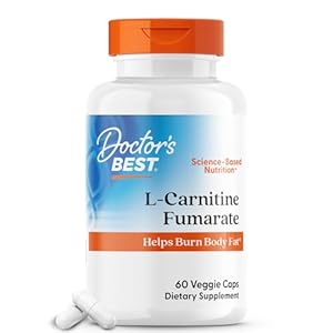 Doctors BEST L-Carnitine Fumarate, Helps Burn Body Fat, Non-GMO, Gluten Free, Soy Free, Vegan 60 Veggie Caps