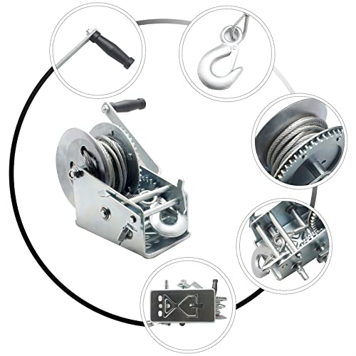 Polipasto Manual 3500Lbs con Cable de 8 m miniatura 4