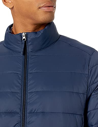 Amazon Essentials Men's Lightweight Water-Resistant Packable Puffer Jacket, Navy, X-Large