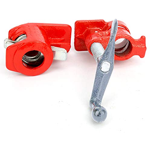 Yaetek (4 Pack) 3/4" Wood Gluing Pipe Clamp Set Heavy Duty Woodworking Cast Iron Clamps #TOP6