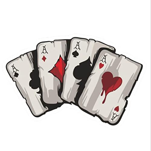 トランプステッカー車スペードのエースステッカーラップトップステッカーベッドルームデカールステッカーポーカー反射パーソナリティステッカー