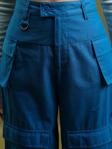 Image of Tokyo Talkies Women's Regular Fit Cargos Trousers| High-Rise