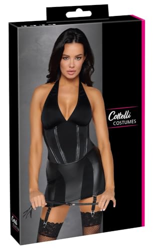 Cottelli COSTUMES Costume dominatrice Robes sexy en cuir, latex ou vernies Noir S