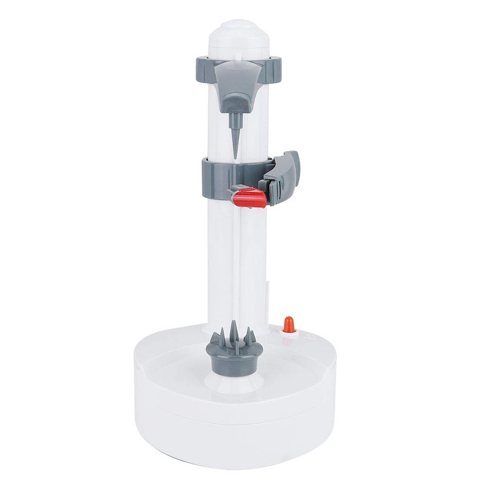 Pelapatate Elettrico Automatico per Cucina, Sbucciatore Multifunzione per Frutta e Verdura, Macchina Pelatrice Rapida con Lame in Acciaio Inossidabile, Bianco