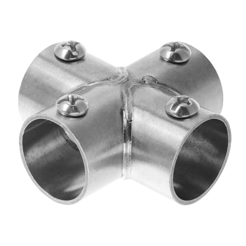 Ciieeo Conector de Tubería de Acero Inoxidable Unión Fija Externa para Tubería Marina Accesorio Estructural Industrial para Barandillas y Pasamanos
