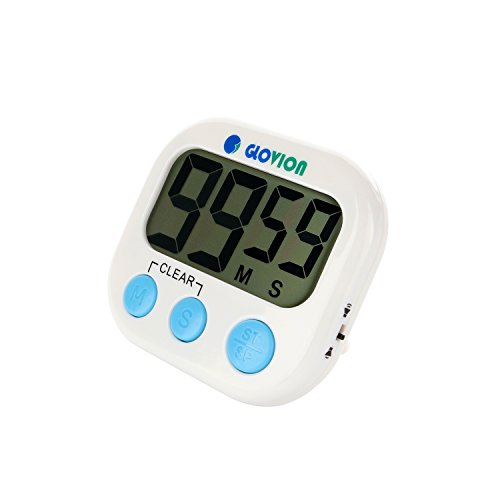 Glovion Large Display And Buttons Digital Kitchen Cooking Memory Timer(Colorful Color With Lanyard) (White) #TOP26