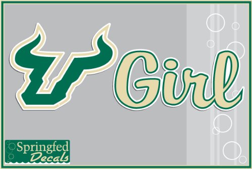 GIRL w/ BULL HORNS 4" Vinyl Decal South Florida Car Truck Sticker