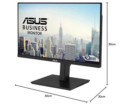 ASUS VA27ECPSN – Moniteur docking 27 pouces, Full HD (1920x1080), IPS, sans cadre,USB-C, RJ45, 75Hz, Adaptive-Sync, haut-parleurs stéréo, faible lumière bleue, design ergonomique, montage mural