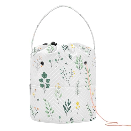 Yarn Storage Bag Small Crochet Bag Knitting Bag Organizer Grass Yarn Bags for Crocheting Basket