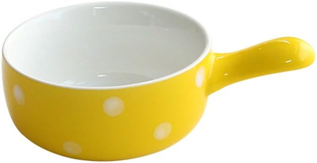 LIANGWAN DFHHG® Bowls, ceramics Japan and South Korea handle dish creative home seasoning seasoning sauce dish snack dessert sauce dish (Color : Yellow)