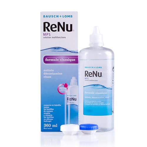 ReNu MPS Sensitive Eyes Solution Lentilles de Contact Souples - Solution d’Entretien Douce Multifonction pour les Yeux Sensibles - Produit Lentille pour Lentilles de Contact Souples, 360ml