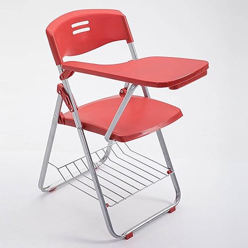 Chaise de conférence pliante en plastique avec tablette écritoire et dossier en maille respirant