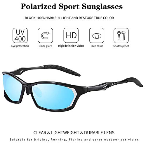 Polarized Sport Sunglasses for Men Al-Mg Metal Frame Driving Shades Cycling Fishing Golf Glasses 100% UV Protection2