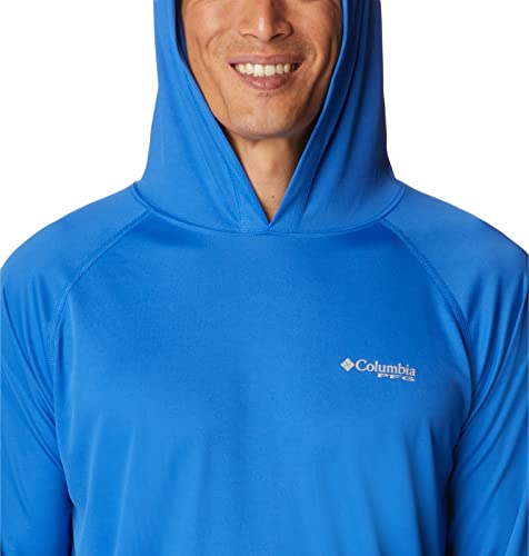 Columbia Men's Terminal Tackle Hoodie, Vivid Blue/Cool Grey Logo, Large #TOP4