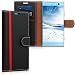 Produktbild kwmobile Hülle kompatibel mit Sony Xperia XA2 - Kunstleder Wallet Case mit Kartenfächern Stand in Schwarz Rot