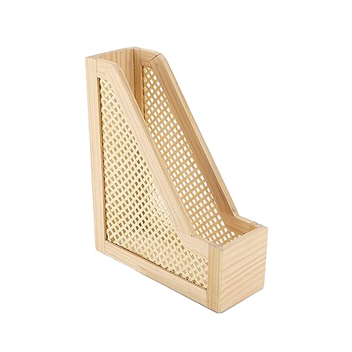 SHCMSADO Bamboo Decorative Bookends Wooden Creative Book Ends for Shelves Desktop Newspaper Magazine...