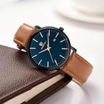 Minimalist Waterproof Quartz Watches for Men with Leather Strap, Auto Date - Image 4