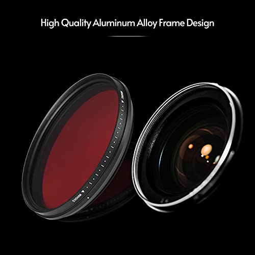Filtro infrarrojo ajustable para cámara DSLR de 82 mm variable 6