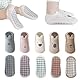 YANWANG Baby Anti-Rutsch-Socken Knöchel niedlich Cartoon Griffe Socken für Säuglinge Kleinkind Jungen Mädchen Mehrfarbig 5 Paar (Braune Katze,3-5 Years)