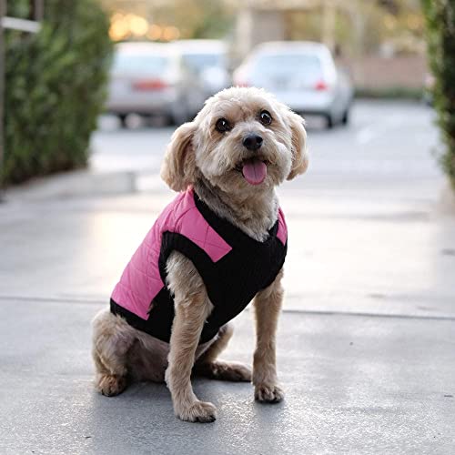 Gooby Fashion Vest Dog Jacket - Pink, Small - Warm Zip Up Dog Bomber Vest With Dual D Ring Leash - Winter Water Resistant Small Dog Sweater - Dog Clothes For Small Dogs Boy Or Medium Dogs #TOP5