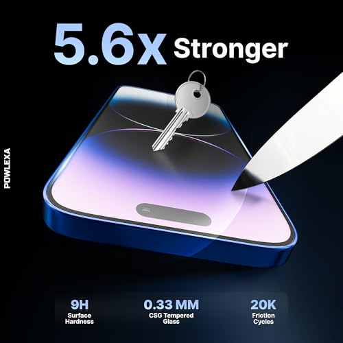 Image of 2 Pack Screen Protector for iPhone 16 Pro 6.3 inch 5X Stronger Tempered Glass 9H+ Hardness 12FT Military Grade Shatterproof HD Clear, Scratch Resistant Bubble-Free Installation Frame Case Friendly