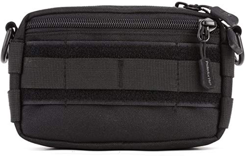 SYMALL Hombre Mini Bolso Bandolera Riñonera Aire Libre Ciclismo Molle Táctica Militar Bolsa de Accesorios Herramientas para Acampada Mujer Cámping Senderismo Deporte Multifunciones Nilón, Negro