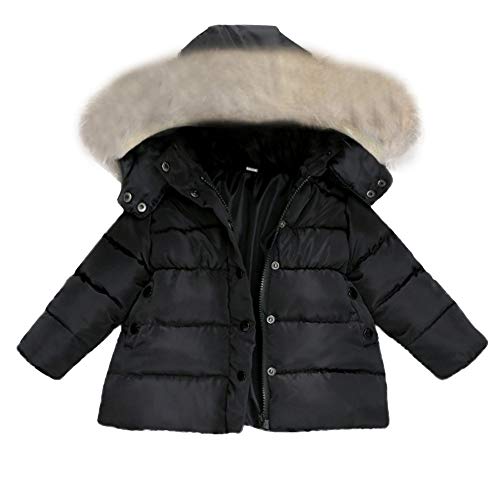 Toddler Coat Thicken Fu𝗿 Collar Hoodie Down Toddler Jacket Warm Boy Girl Winter Puffer Jacket Hooded Snowsuit