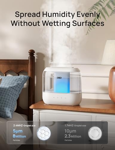 DREO 4L Humidifiers for Bedroom, 36H Runtime, 28 dB Quiet, HM311