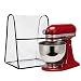 Transparent Kitchen Aid Mixer Covers, Large Size Stand Mixer Covers, Compatible 4.5-6 Quart Kitchen Aid Organizer Bag, Mixer Covers Fits All Tilt Head & Bowl Lift Models (17"H x 12"W x 12"L)