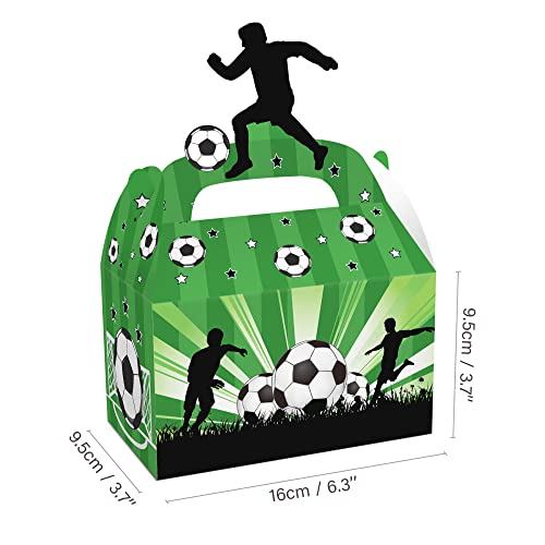 12pcs Soccer Party Favor Treat Boxes,Football Theme Birthday Party Supplies