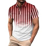chemise infroissable homme Générique Polo Tshirt Homme T Shirt Col Revers avec Print Boutons Athletische Schnittform Top Chemise pour Activités Urbaines Quotidiennes