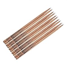 5 pairs pack of the versatile Premier 5A Drumsticks with Nylon Tips perfect for a wide variety of musical styles and playing techniques. Made in a durable American Hickory construction, Hickory's natural strength and resilience ensure that these stic...