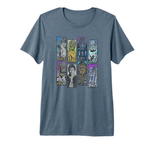 T-shirt Star Wars Original Cast avec l'imprimé des panneaux classiques pour homme et femme