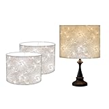 Pantalla de lámpara de mesa, 13 pulgadas de ancho x 10 pulgadas de alto, impresión HD geométrica con hojas florales de mármol, pantallas de lámparas, decoración moderna para lámparas de mesa y de pie