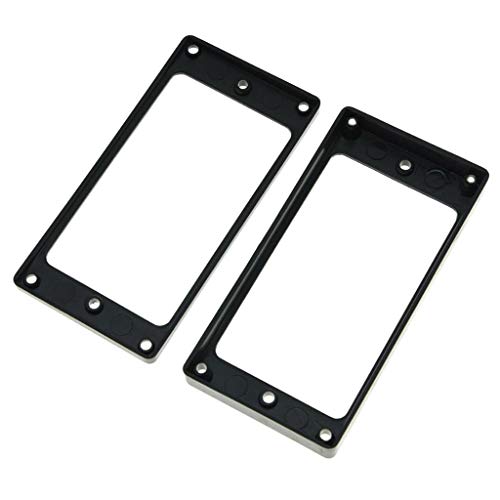KAISH 2 peças de anel captador Humbucker preto moldura inferior curvada para Epiphone Les Paul