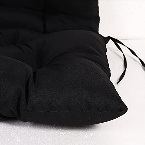 Cuscoy Swing Cushion Replacement Outdoor Swing Cushions 3 Seater Clearance 2 Or 3 Seater Waterproof Porch Swing Cushion For Swing Chair Fabric Garden,Black-40X40In #TOP2