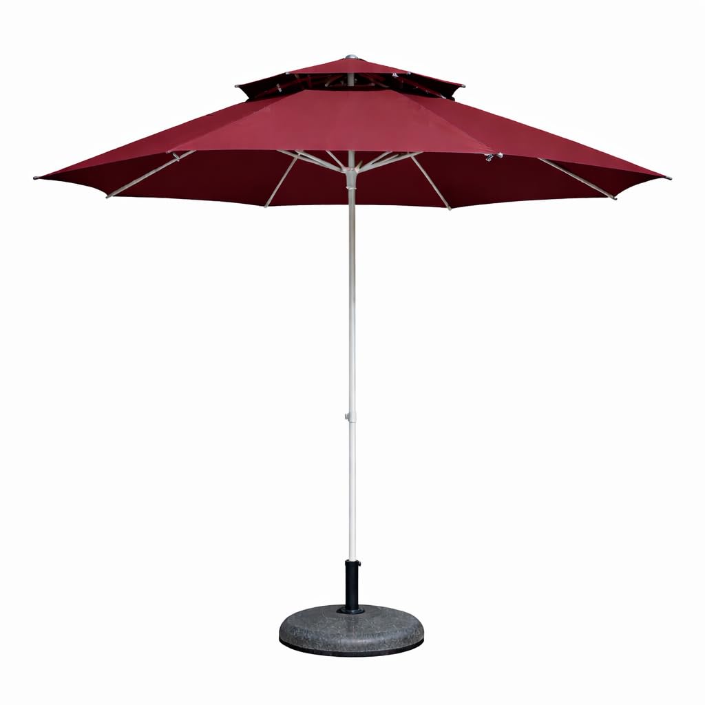 BEYOND SKY 9FT Centre Pole Garden Umbrella with Base – 24 Ribs Heavy Duty Outdoor Patio Sun Umbrella with Wind Vent Canopy | UV Protection for Lawn, Terrace, Balcony, Poolside, Café, Hotel & Resort-image-21