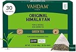 VAHDAM, Original Himalayan Green Tea (30 Count) High Grown, Non GMO, Gluten Free, Med Caffeine | Earthy & Smooth | Resealable & Individually Wrapped | Plant-Based Pyramid Tea Bags