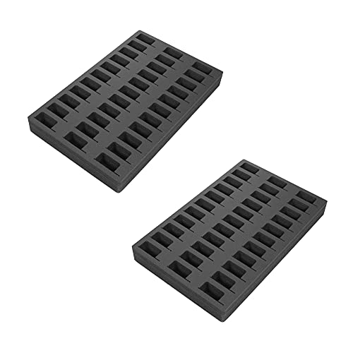Polar Whale 2 Cocktail Capsule Drawer Organizers Tray Insert Compatible With Bartesian For Kitchen Home Bar Party Waterproof Washable Black Foam 33 Compartment 12.75 X 20.25 Inches #TOP5
