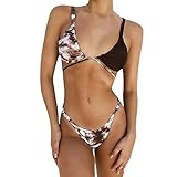 Traje de baño de dos piezas para mujer, suave y elástico, de secado rápido, tejido de alta calidad, agradable al tacto, alta elasticidad y durabilidad, lo que hace que el traje de baño sea muy cómodo de llevar.