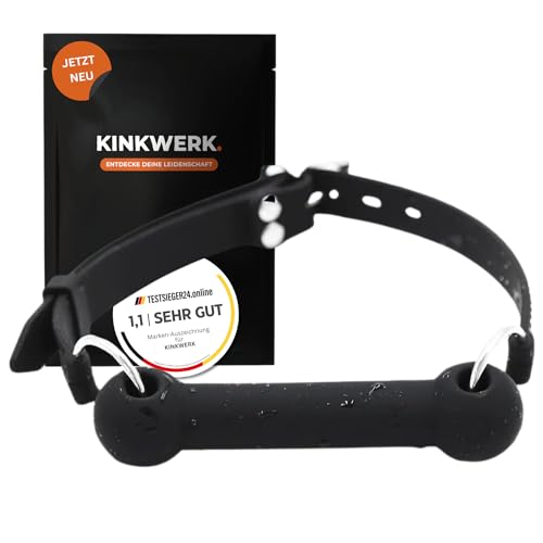 KINKWERK Mundknebel Hundeknochen | Weicher Knebel im Hundeknochen-Design | Verstellbarer BDSM-Bondage Knebel für Paare | SM-Sexspielzeug für aufregende Rollenspiele